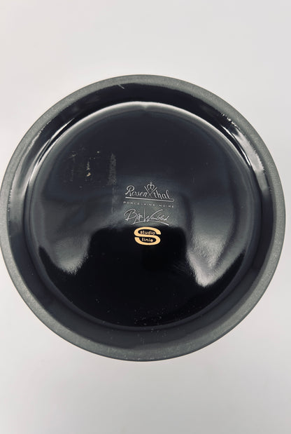 Vase biscuit noir en porcelaine, Bjorn Wiinblad, Rosenthal, 70s