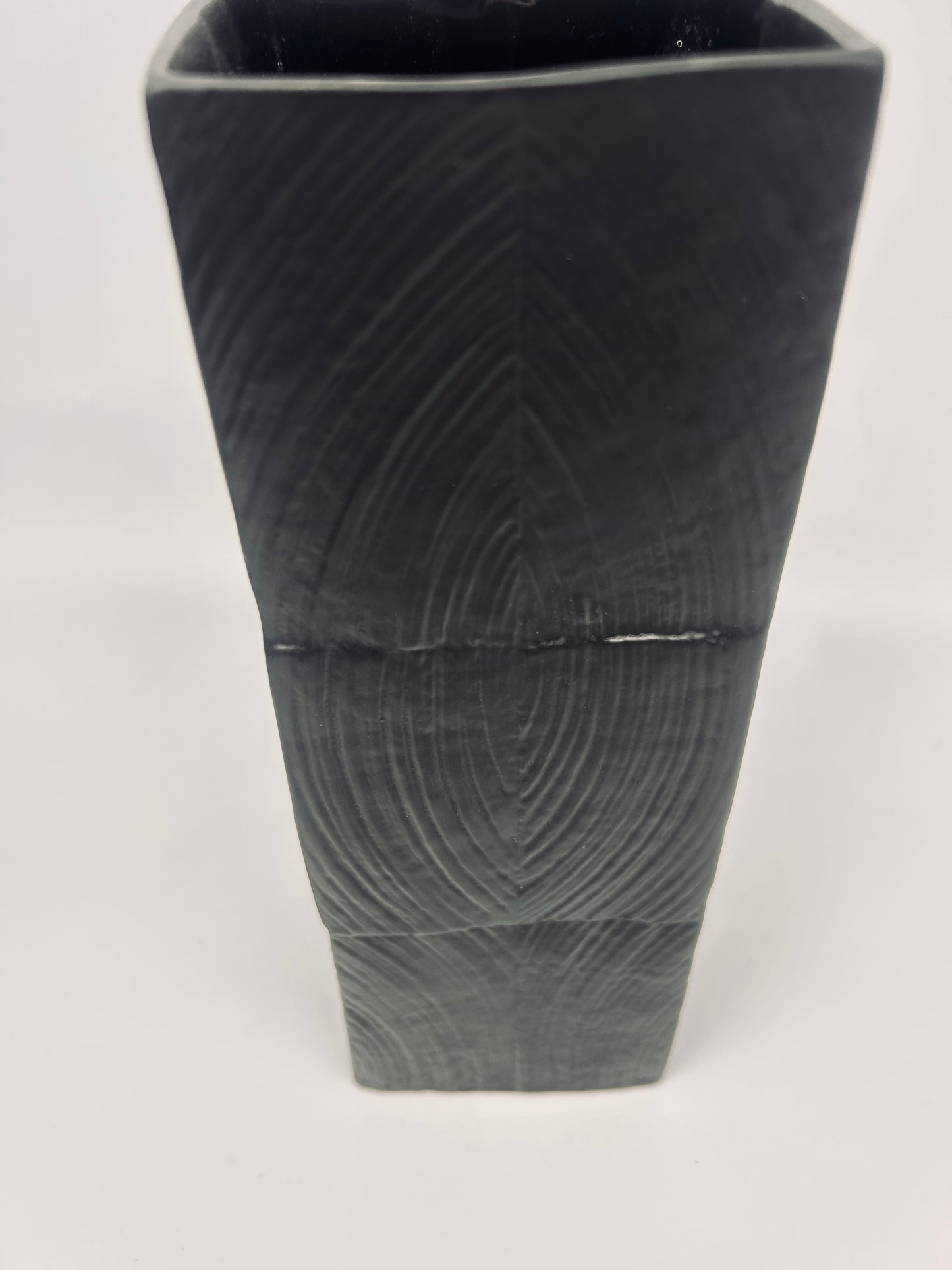 Vase noir mat motif courbes, Martin Freyer, Rosenthal, 70s