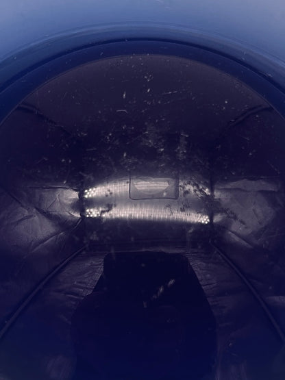 Cendrier danois en verre bleu, Per Lutken, Homelgaard, 50s