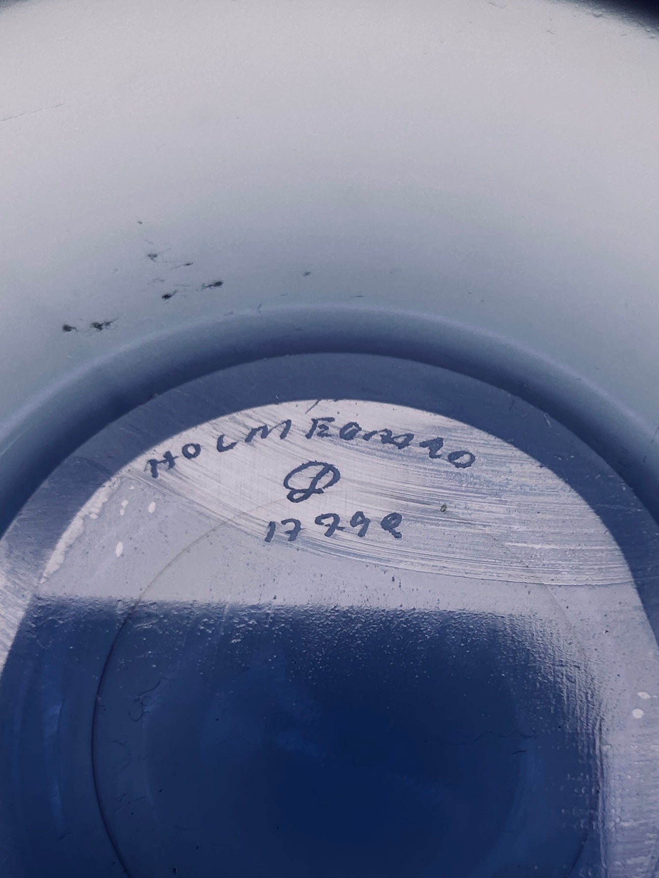 Grande coupe en verre bleu "Arne", Per Lutken, Holmegaard, 50s