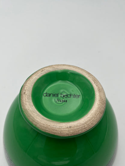 Bols vert céramique Daniel Hechter, Salins, France, 1980s
