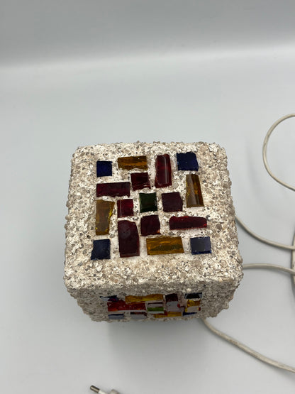 Lampe à poser design brutaliste à mosaïques, Italie, 1970s