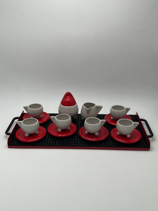 Set café, Plateau, MAS, Massimo Materassi, Italie, 80s