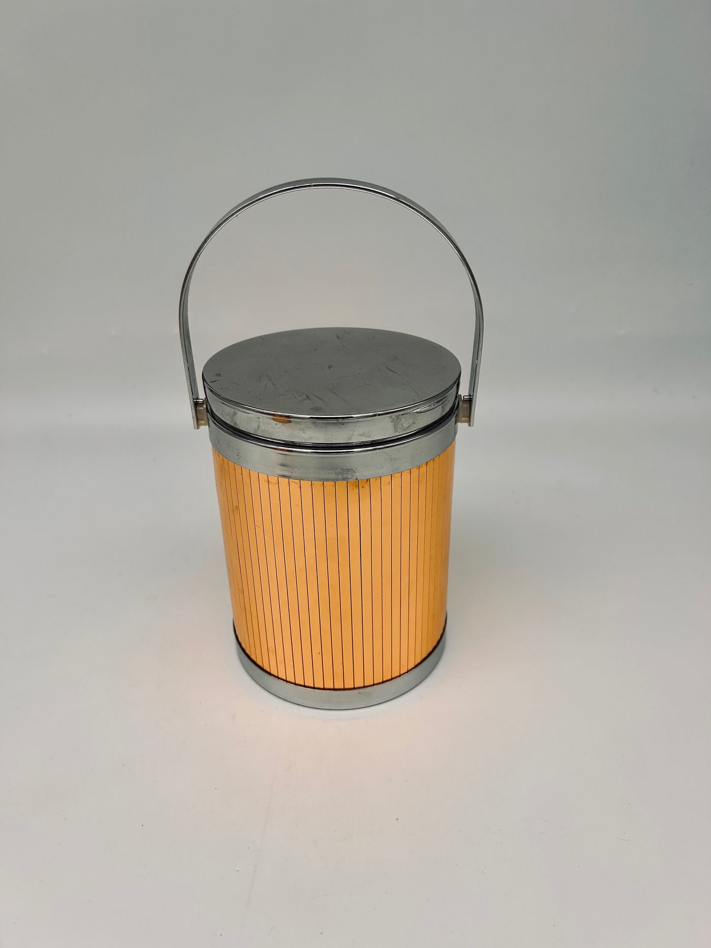 Ensemble porte bouteille et seau à glace à facettes, Glacette, Lidian, 70s