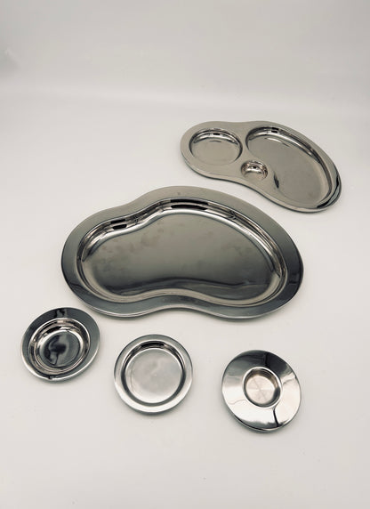 Plateau apéritif acier post moderne, Magpie, 2000s