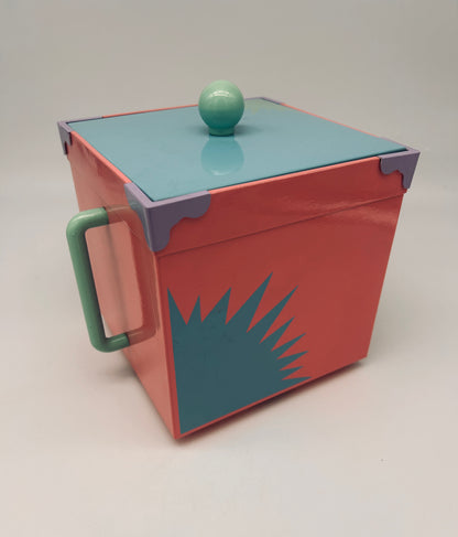 Memphis pink ice bucket, Georges Briard, Merito, Japan, 1980s