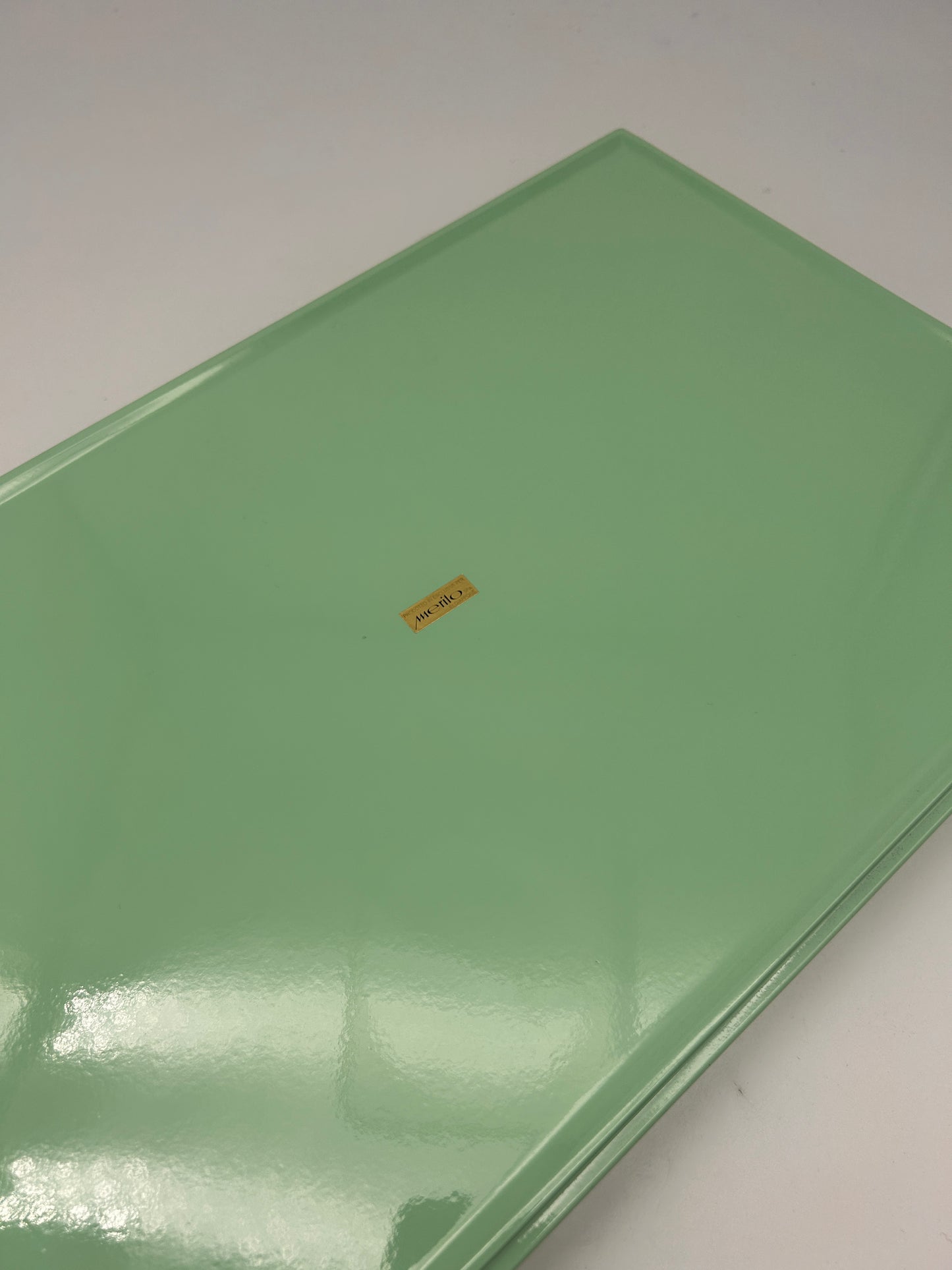Green lacquered tray, Georges Briard, Merito, Japan 80s