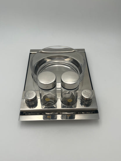 Set Condiments Saladier et Plateau de service Abert, Italie, 70s