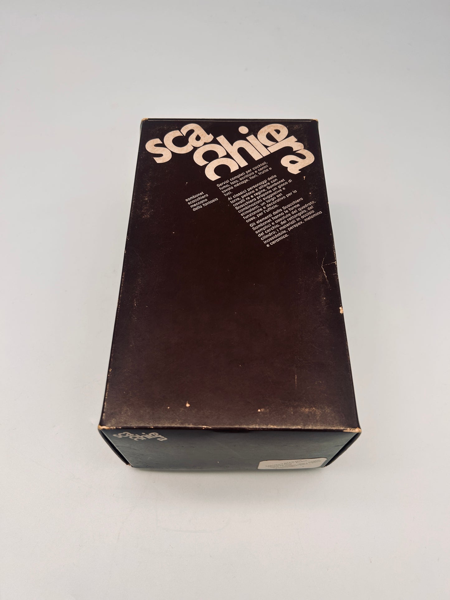 Set à condiments, sel et poivre, Roberto Sambonet, ligne Scacchiera, 70s