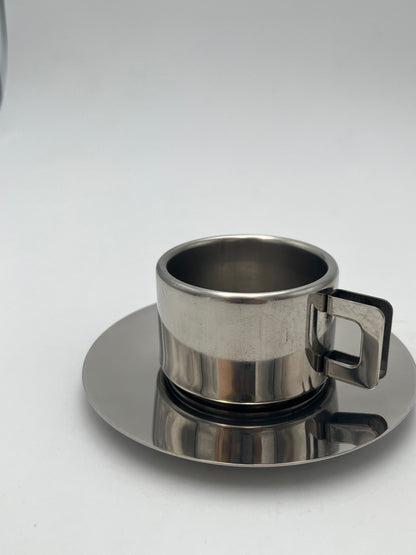 Tasses à Café Inox STO Casalinghi, Italie, 70s