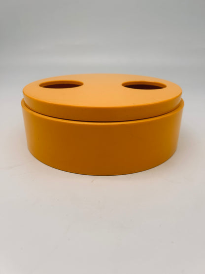 Space Age yellow ashtray, Sergio Asti, Bilumen 70s