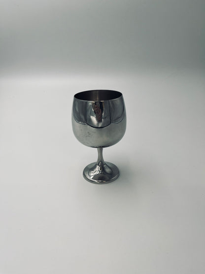 Verres à pied en acier, AMC Art design, Italie, 70s