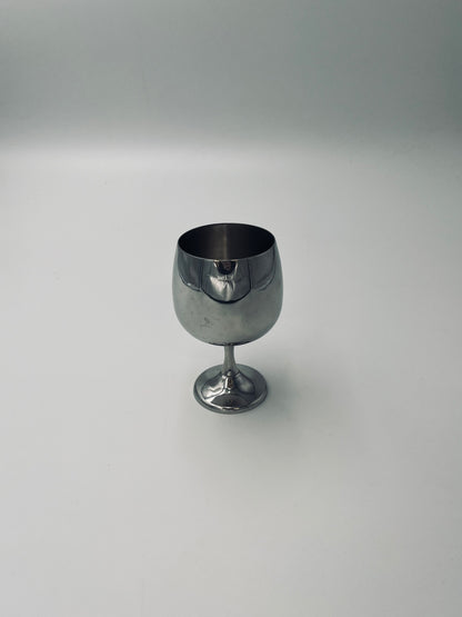 Verres à pied en acier, AMC Art design, Italie, 70s