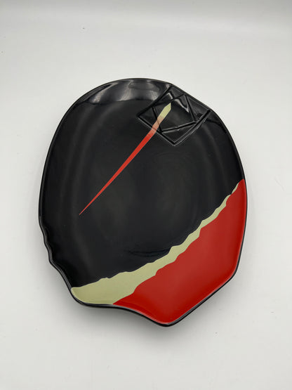 Set of 4 postmodern plates, Kato Kogei, Fujimori, Japan, 80s