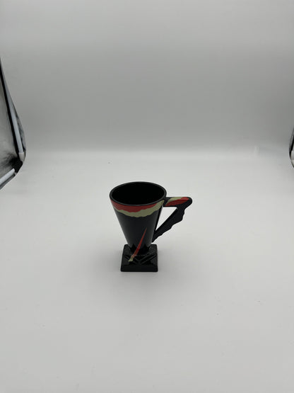 Set of 4 postmodern cups, Kato Kogei, Fujimori, Japan, 80s