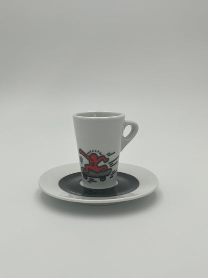 Tasses à Café porcelaine, Tognana, Keith Haring, Italie, 2007