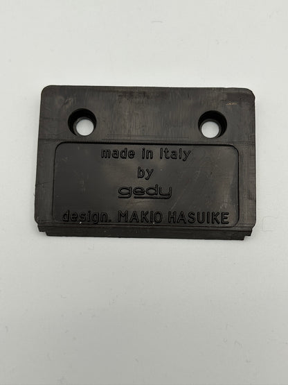 Duo de patères en ABS marron, Makio Hasuike, GEDY, 70s