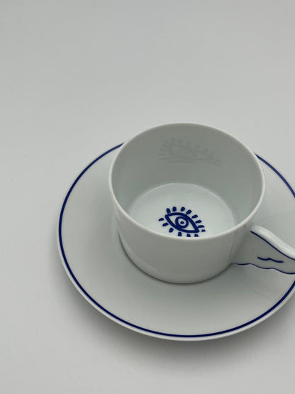Tasses à Café et Thé, Ancienne Manufacture Royale de Limoges, J-C. Castelbajac, France, 2000s