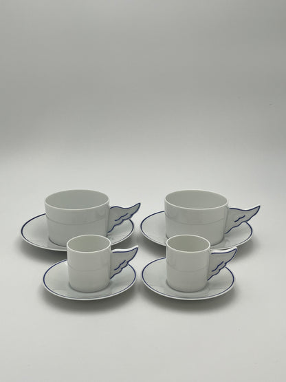Tasses à Café et Thé, Ancienne Manufacture Royale de Limoges, J-C. Castelbajac, France, 2000s