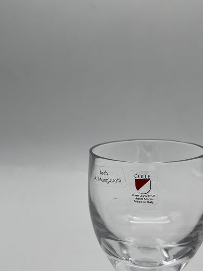 Verres à eau en cristal, Angelo Mangiarotti, Il Colle, 70s