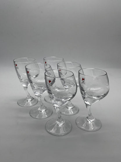 Verres à eau en cristal, Angelo Mangiarotti, Il Colle, 70s