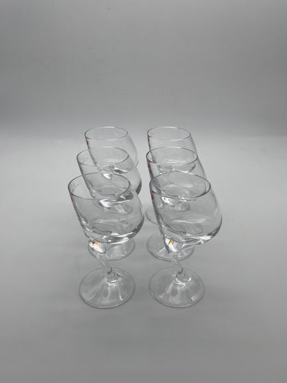 Verres à eau en cristal, Angelo Mangiarotti, Il Colle, 70s
