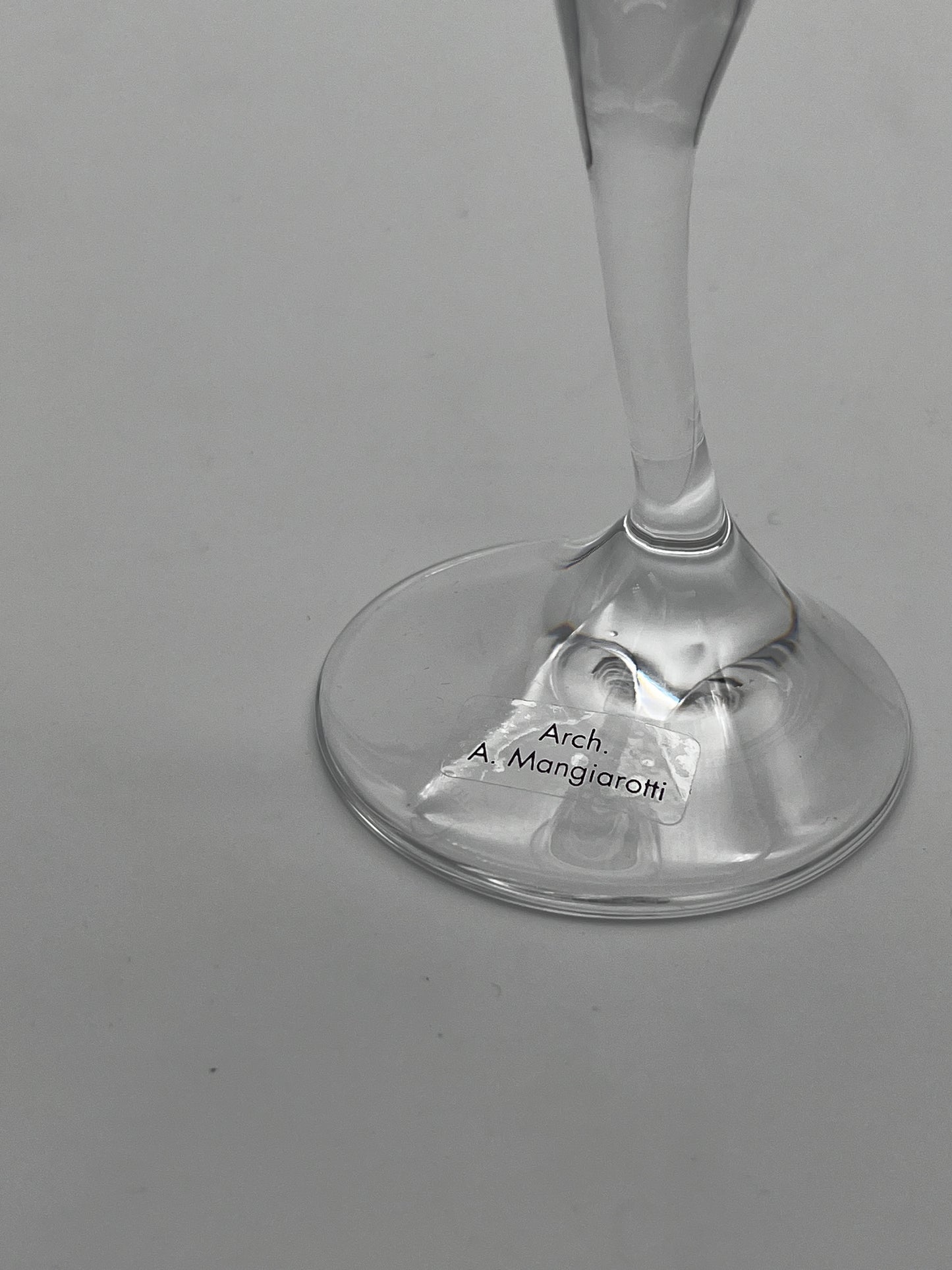 Coupes à champagne en cristal, Bilubo, Angelo Mangiarotti, Il Colle, 60s