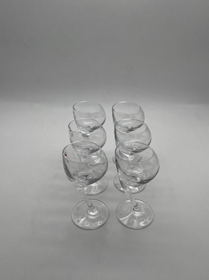 Verres à liqueur en cristal, Angelo Mangiarotti, Il Colle, 60s