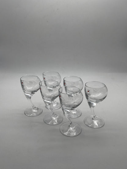 Verres à liqueur en cristal, Angelo Mangiarotti, Il Colle, 60s