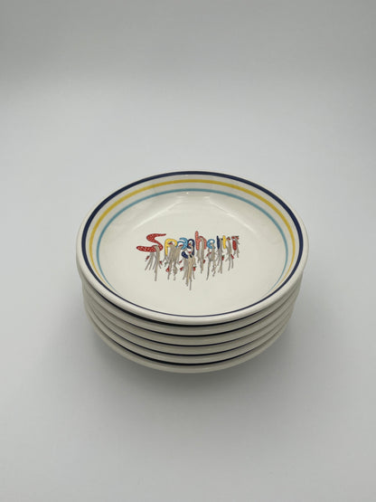 Set Assiettes et plat 'Spaghetti', CCC, Italy, 70s