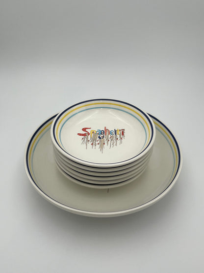 Set Assiettes et plat 'Spaghetti', CCC, Italy, 70s