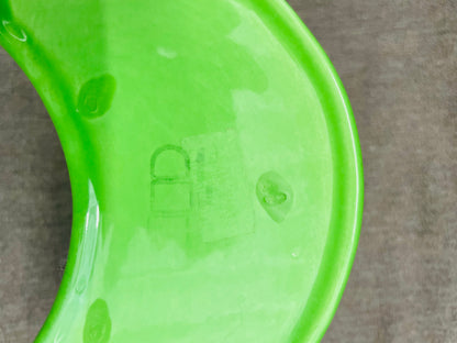 Vase géométrique vert en céramique, Ambrogio Pozzi, Franco Pozzi, 70s