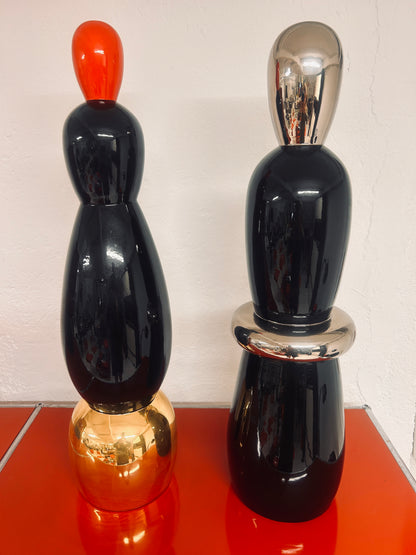 Totem noir et argent, Dipylon, Alessandro Mendini, pour Superego, 2008