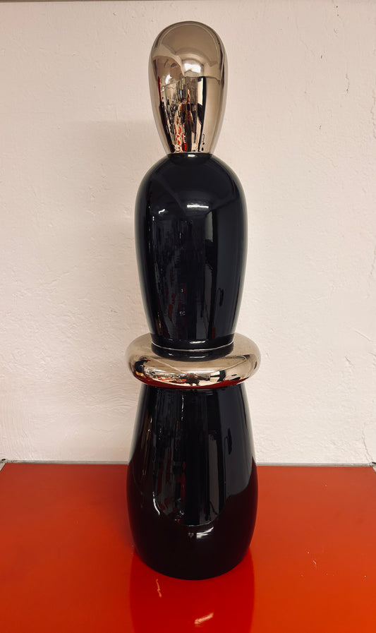 Totem noir et argent, Dipylon, Alessandro Mendini, pour Superego, 2008