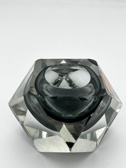 Ensemble de 3 cendriers Sommerso verre de Murano, Italy, 60s