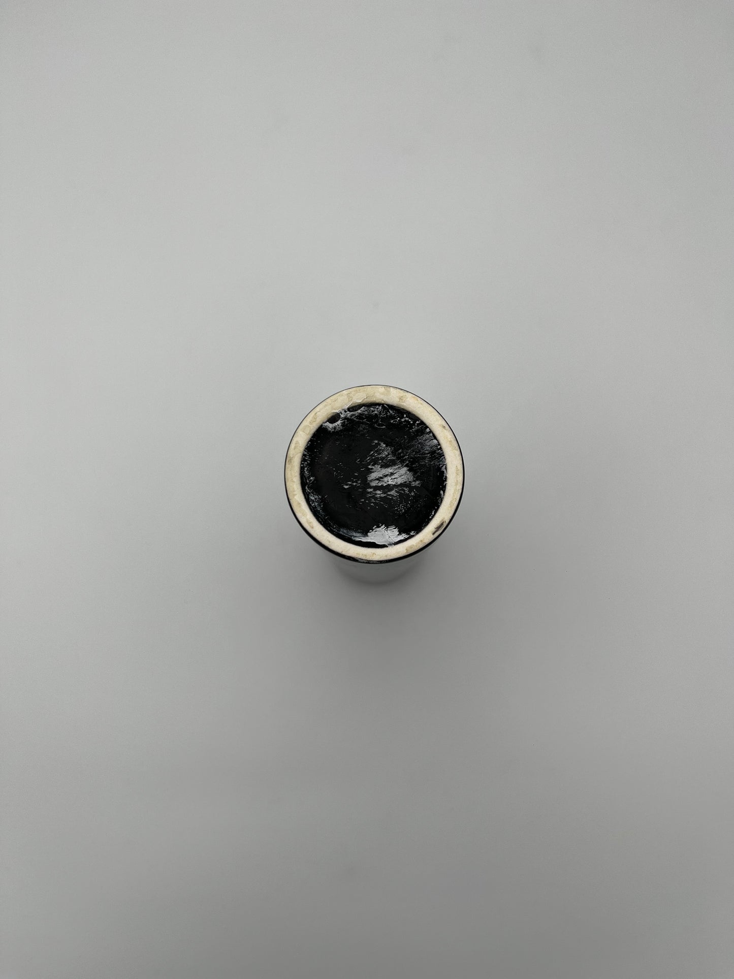 Soliflore Céramique Sicart Noir, Italie, 70s