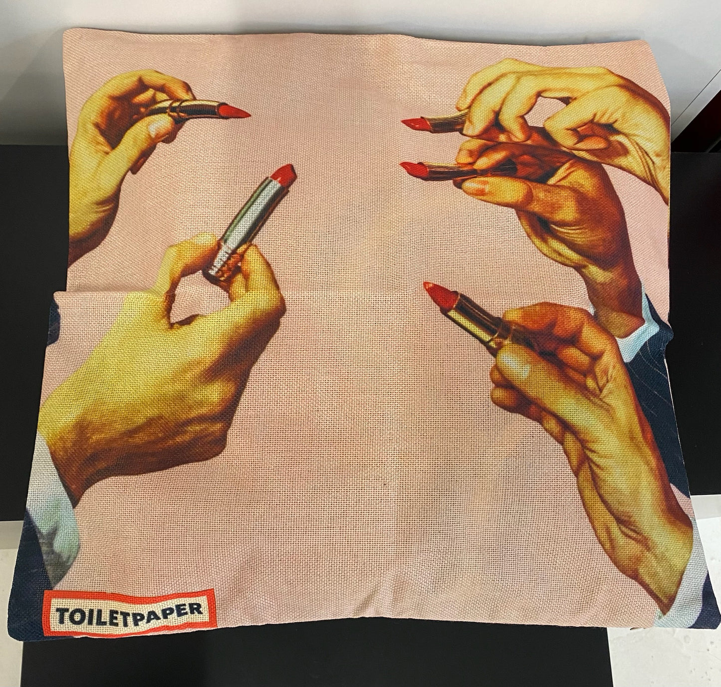 Housse de coussin Lipsticks, Toiletpaper, Seletti, 2000s