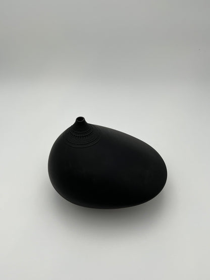 Vase noir Rosenthal, Pollo,Tapio Wirkkala, Allemagne, 1963