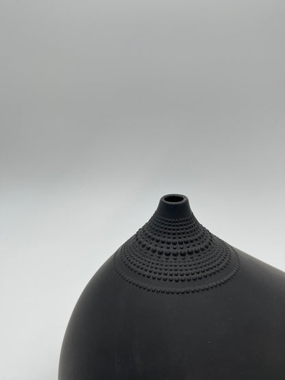 Vase noir Rosenthal, Pollo,Tapio Wirkkala, Allemagne, 1963