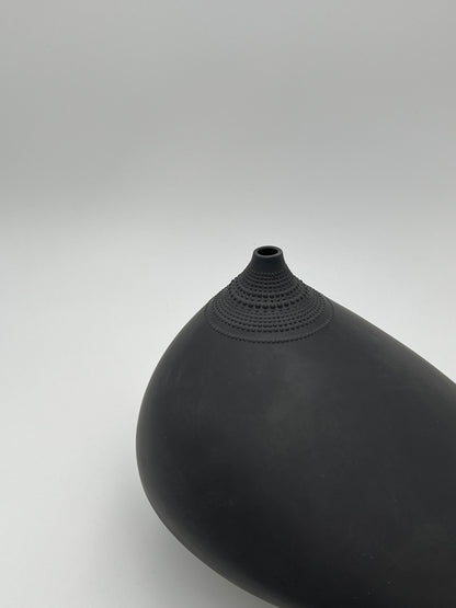 Vase noir Rosenthal, Pollo,Tapio Wirkkala, Allemagne, 1963