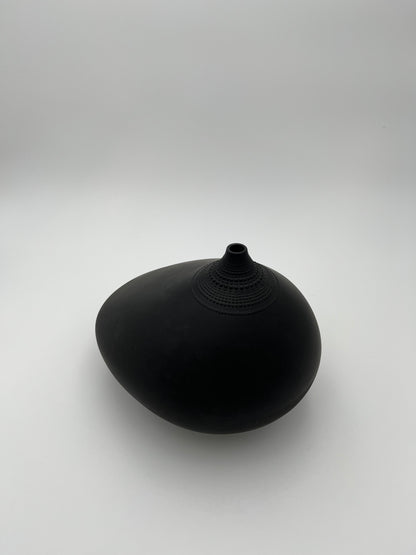 Vase noir Rosenthal, Pollo,Tapio Wirkkala, Allemagne, 1963