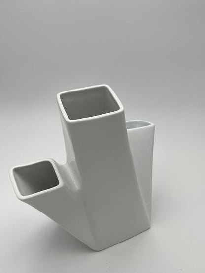 Vase porte crayon blanc Alessi, Trina, Hani Rashid, Italie, 2008