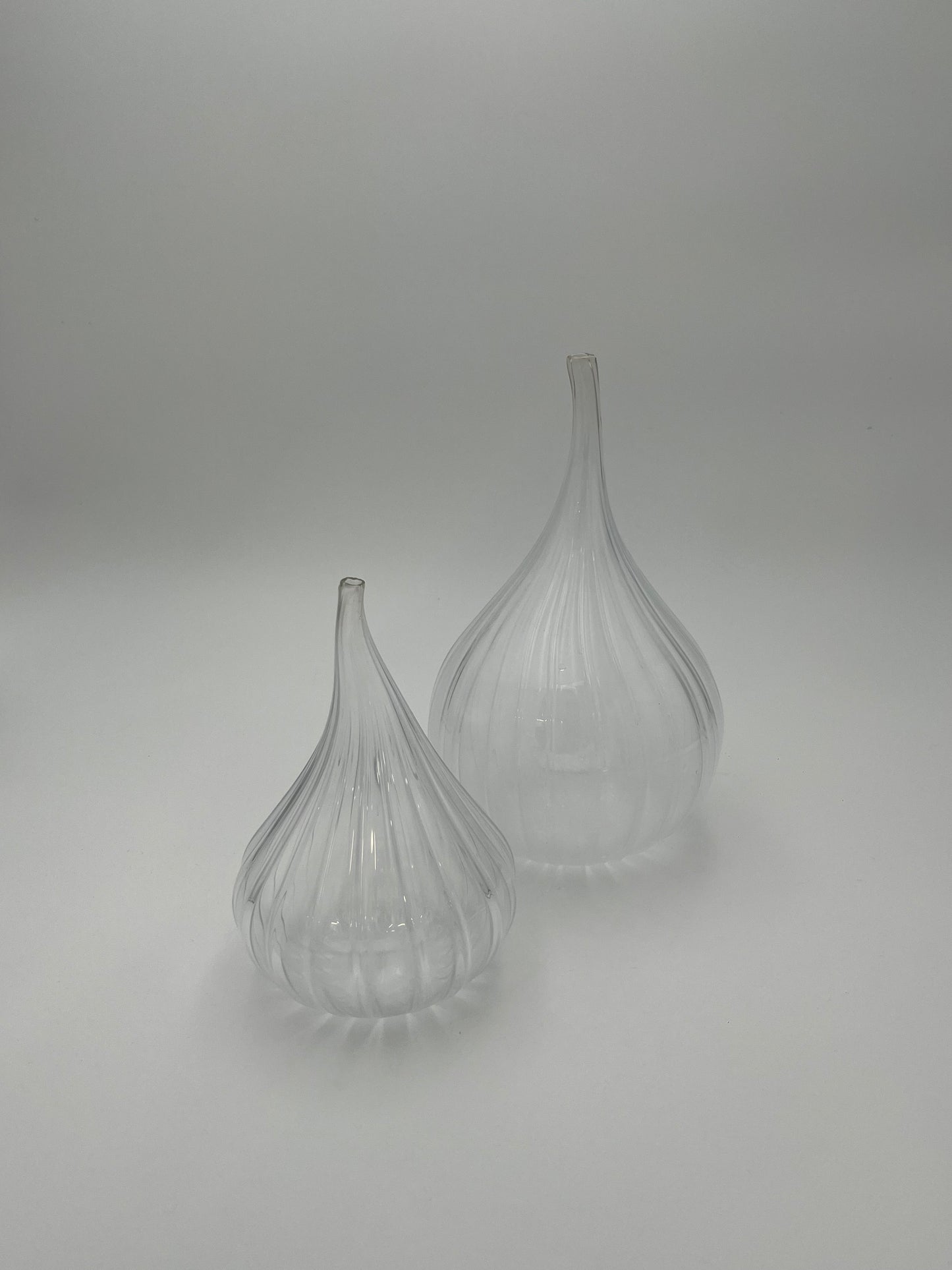 Duo Vases Drop Verre de Murano, Salviati, R. Stellon, Italy 2004