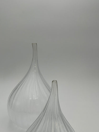 Duo Vases Drop Verre de Murano, Salviati, R. Stellon, Italy 2004