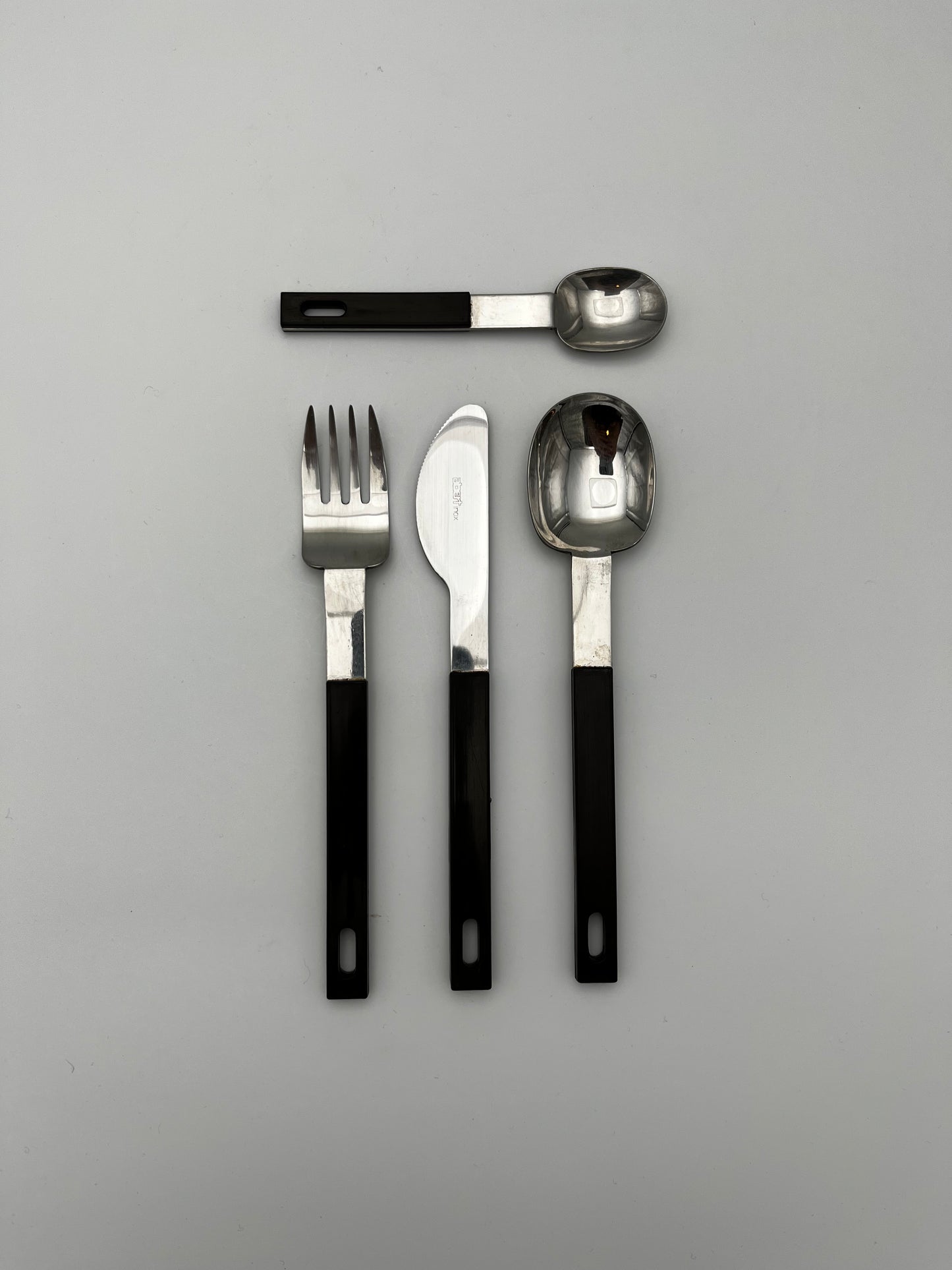 Set Couverts suspendus space age, brun, Abert, Italie, 70s