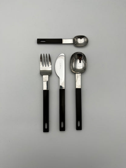 Set Couverts suspendus space age, brun, Abert, Italie, 70s