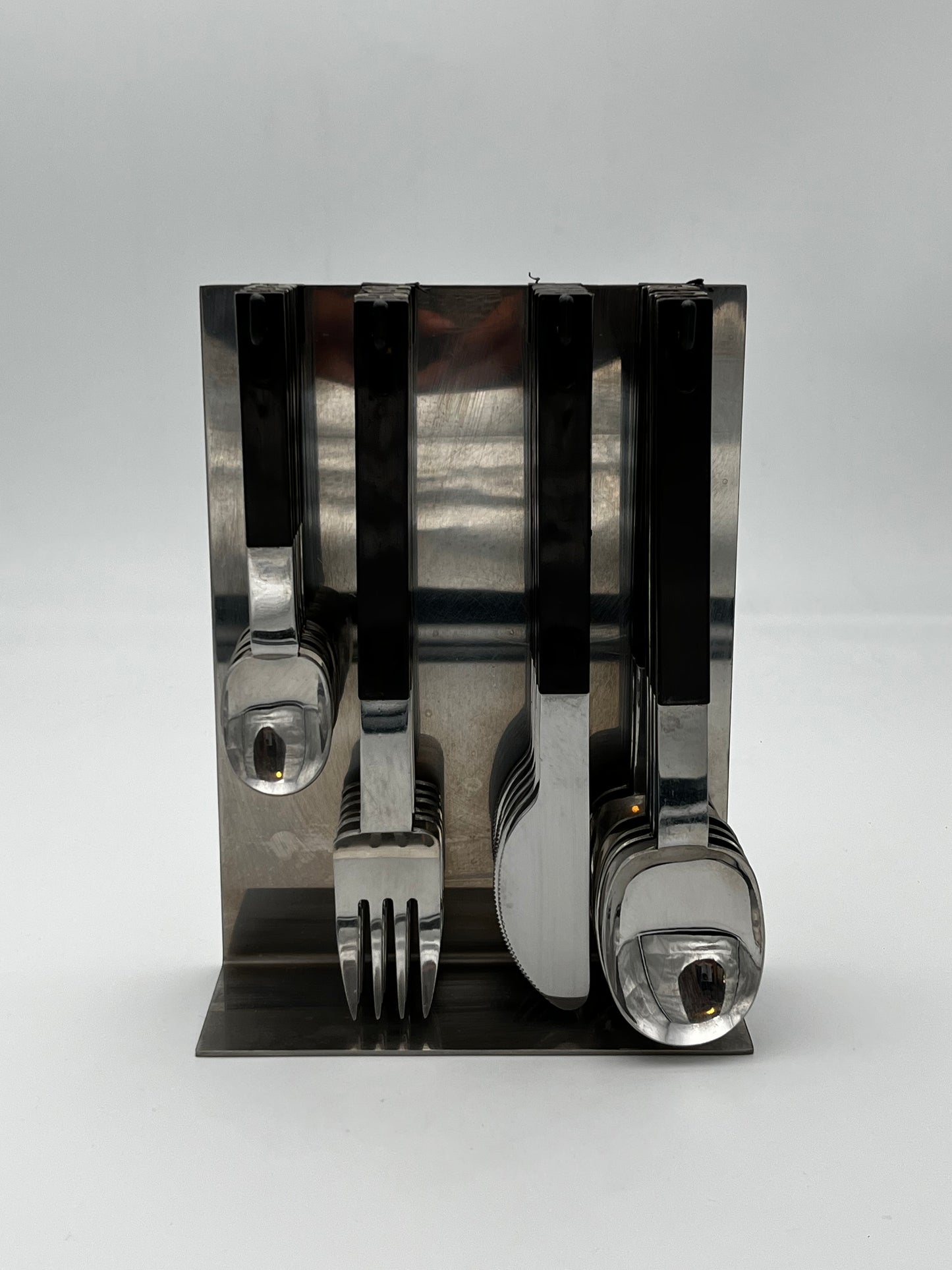 Set Couverts suspendus space age, brun, Abert, Italie, 70s