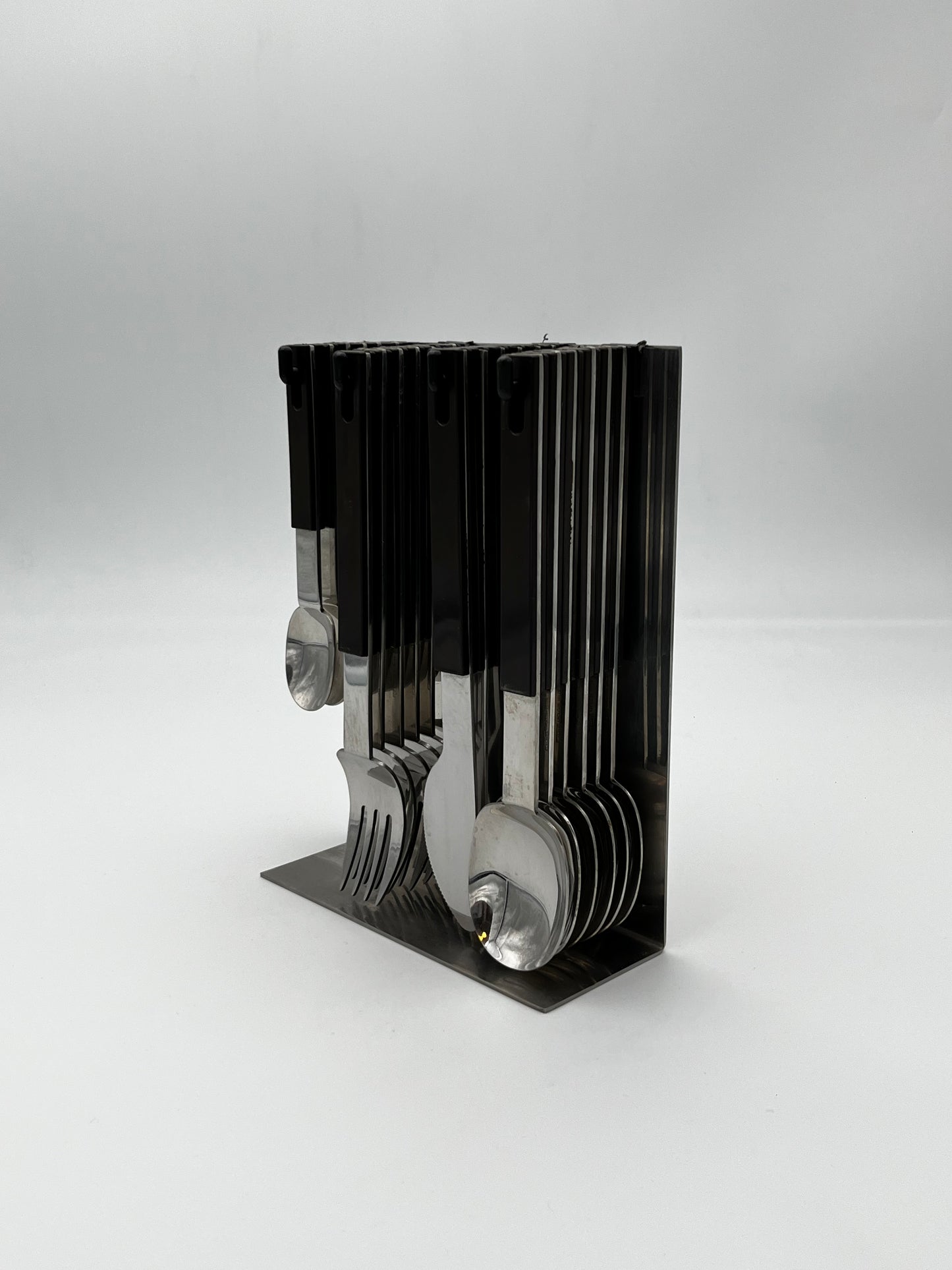 Set Couverts suspendus space age, brun, Abert, Italie, 70s