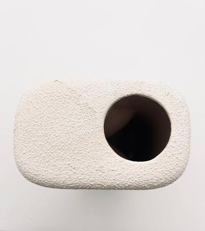Vase blanc en céramique, Roberto Rigon, Betoncello, 60s