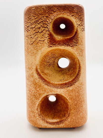 Vase en céramique émaillée brun, Roberto Rigon, Bertoncello, 70s